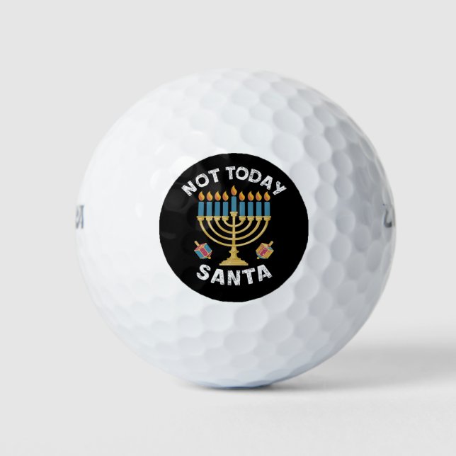 Pelotas De Golf Hanukkah No es hoy Santa Jewish Chanukah (Anverso)
