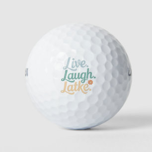 Pelotas De Golf Hanukkah Vive Ríe Latke Divertido Día Festivo Fami