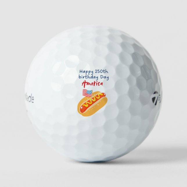 Pelotas De Golf Happy 250th Birthday America! 1776 - 2026 Playful  (Anverso)