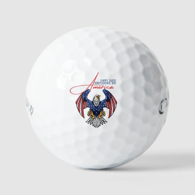 Pelotas De Golf Happy 250th Independence Day America 1776-2026 (Anverso)
