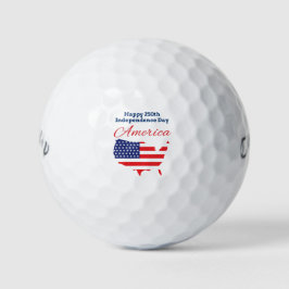 Pelotas De Golf Happy 250th Independence Day America 1776 -2026!