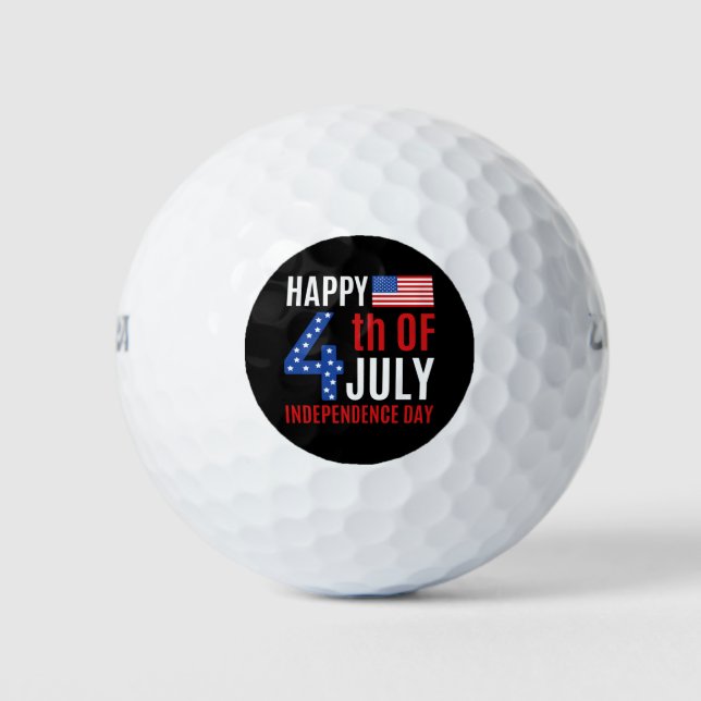 Pelotas De Golf Happy 4th Of July Independence Day (Anverso)