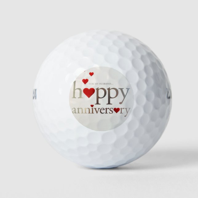 PELOTAS DE GOLF **HAPPY ANNIVERSARY GOLFER*** GOLF BALL (Anverso)