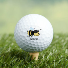 Pelotas De Golf Happy Bee Custom Name