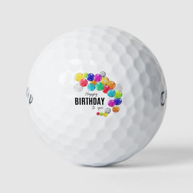 Pelotas De Golf 'Happy Birthday To You' Fun On The Course Gift  (Anverso)