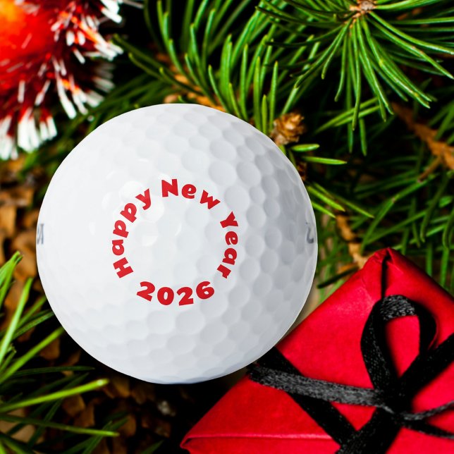 Pelotas De Golf Happy New Year 2026 Golf Balls (Happy new year gift for golfer)