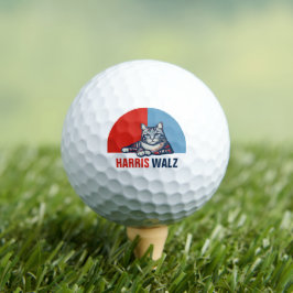 Pelotas De Golf Harris Walz 2024 Obviamente gato azul rojo