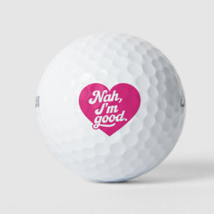 Pelotas De Golf Heart Nah Im Good Anti Día de San Valentín Single 