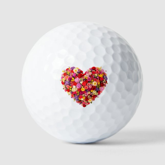 Pelotas De Golf Heart-shaped Floral Valentine Love Arrangement (Anverso)