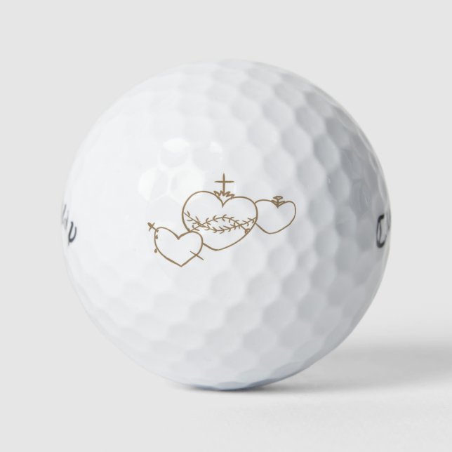 Pelotas De Golf Hearts Rosary Golf Balls (Anverso)