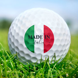 Pelotas De Golf Hecho en Italia Bandera Italiana Rojo Verde Blanco