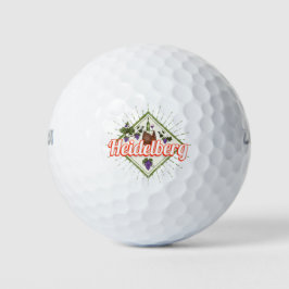 Pelotas De Golf Heidelberg am Neckar Alemania Retro Vintage