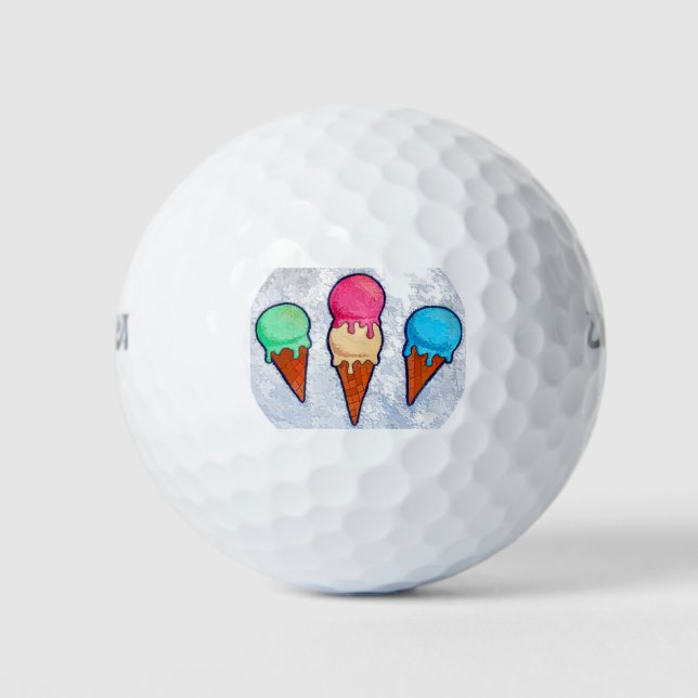 Pelotas De Golf Helados de Crema (Anverso)