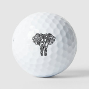 Pelotas De Golf Henna Mehndi decoró elefante indio