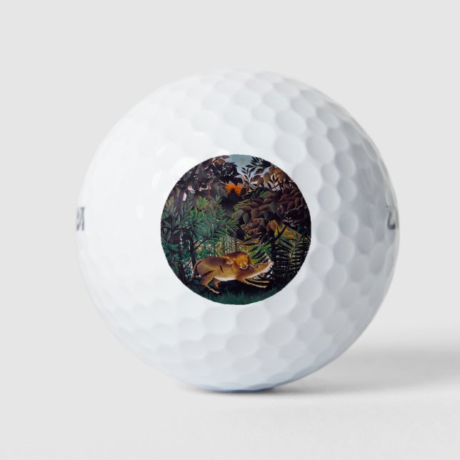 Pelotas De Golf Henri Rousseau - El león hambriento (Anverso)