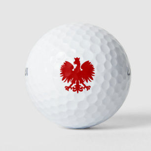 Pelotas De Golf Heraldic Animal Eagle Red Silhouwn Crown