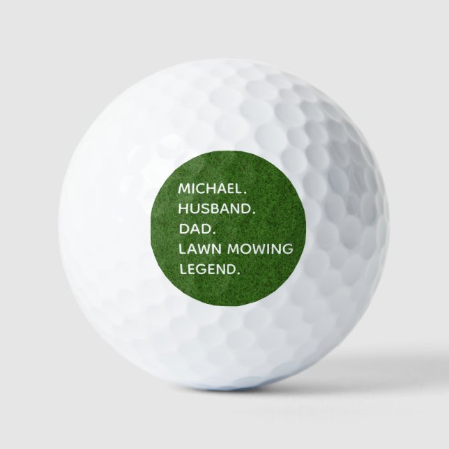 Pelotas De Golf Hermano Personalizado Papá Lawn Mowing Legend (Anverso)