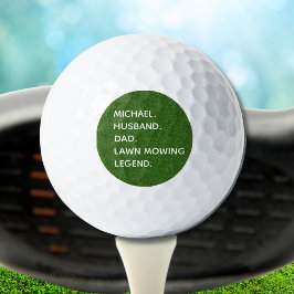 Pelotas De Golf Hermano Personalizado Papá Lawn Mowing Legend