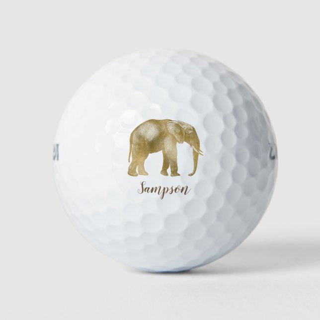 Pelotas De Golf Hermoso elefante (Anverso)