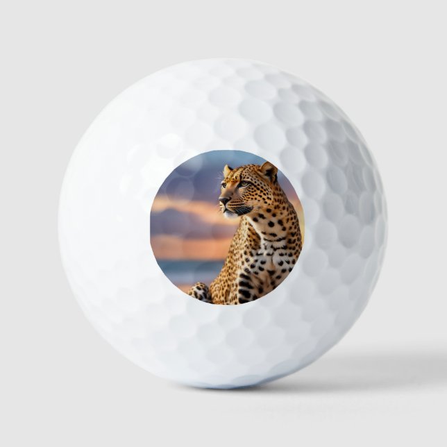 Pelotas De Golf Hermoso leopardo (Anverso)