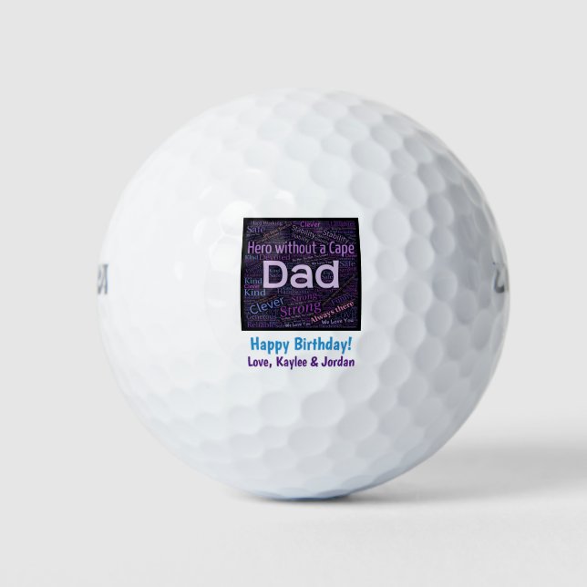 Pelotas De Golf Hero Dad Happy Birday (Anverso)