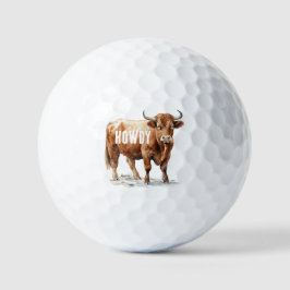 Pelotas De Golf Highland Cow Howdy