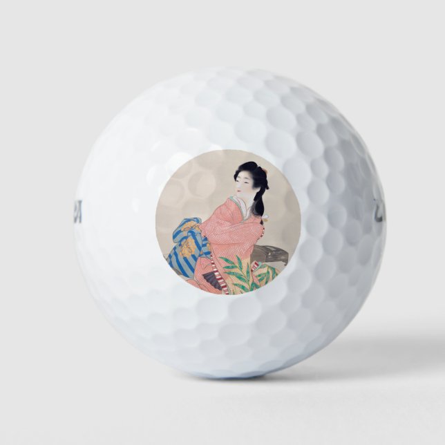 Pelotas De Golf Hija Miyuki (bella dama japonesa) (asiática) (Anverso)