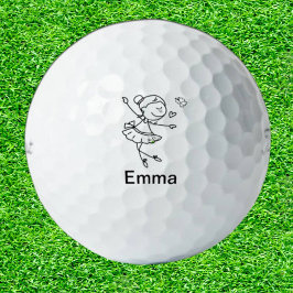 Pelotas De Golf Hija Toque personal Doodle stick gente