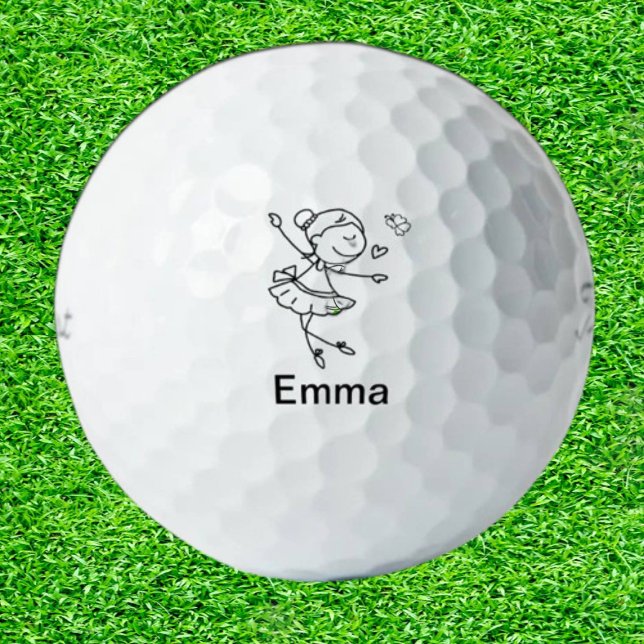 Pelotas De Golf Hija Toque personal Doodle stick gente (Tee off with joy—Doodle your perfect moments)