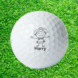 Pelotas De Golf Hijo perfecto Doodle stick people