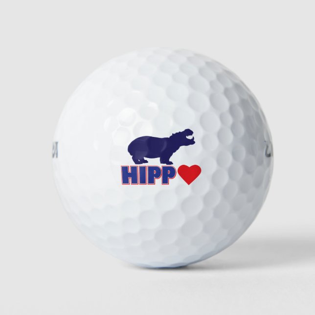 Pelotas De Golf HIPPO-AMOR-Corazón (Anverso)