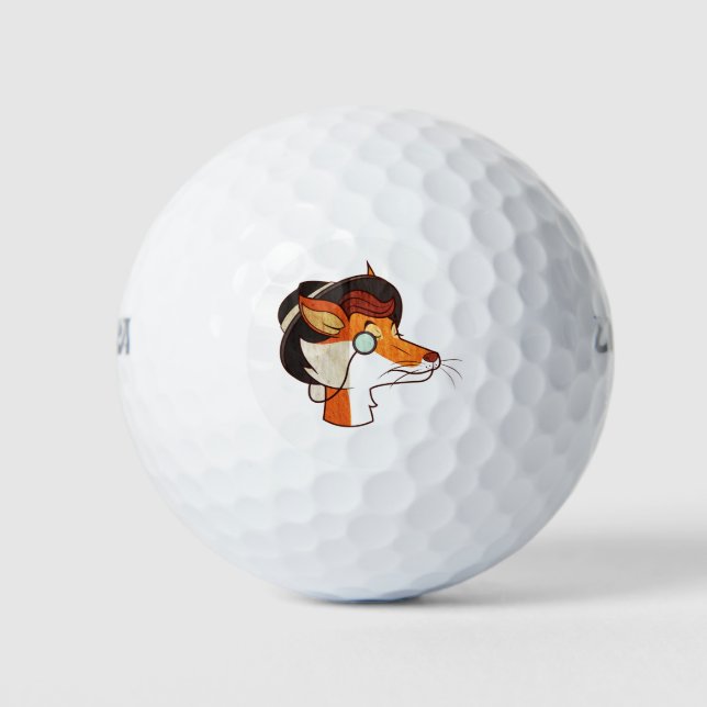 Pelotas De Golf Hipster Fox (Anverso)