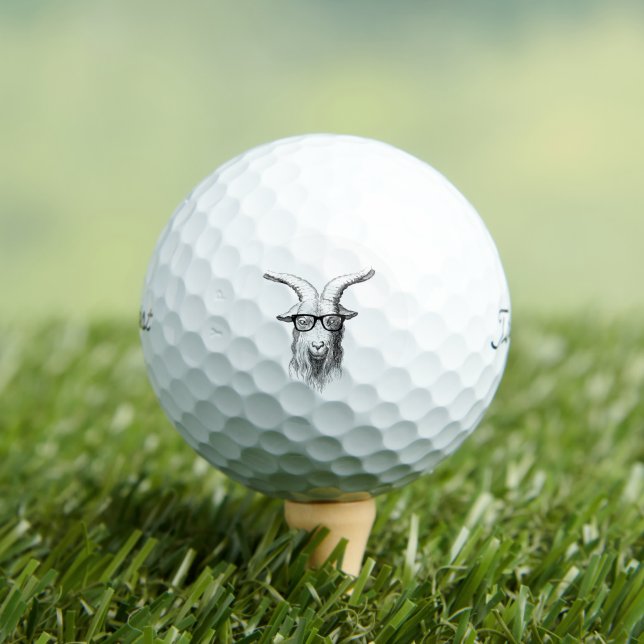 Pelotas De Golf Hipster Goat (Camiseta in situ)