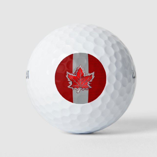 Pelotas De Golf Hoja de arce cromada canadiense en los estilos de  (Anverso)