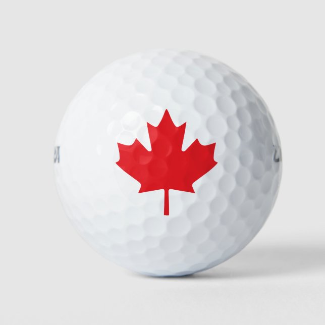 Pelotas De Golf Hoja de arce roja canadiense desde la bandera de C (Anverso)
