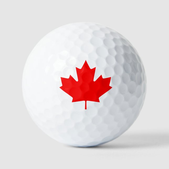 Pelotas De Golf Hoja de Arce Rojo de Canadá (Anverso)