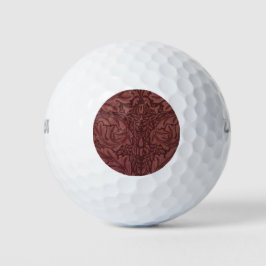 Pelotas De Golf Hojas rojas oscuras de Acanthus (por William Morri