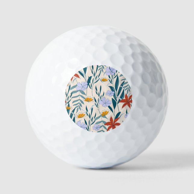 Pelotas De Golf Hojas Tropicales: Antecedentes Abstractos De Moda. (Anverso)