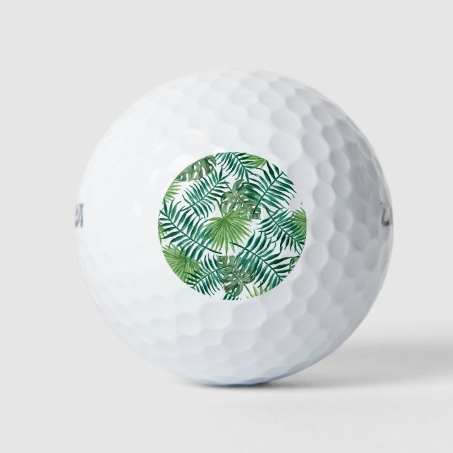 Pelotas De Golf Hojas tropicales de selva (Anverso)