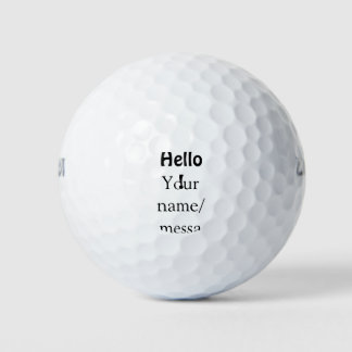 Pelotas De Golf Hola agregar mensaje de nombre simple mínimo tem d
