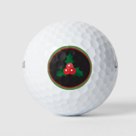 Pelotas De Golf Holiday Golf Balls / Navidades Holly Design