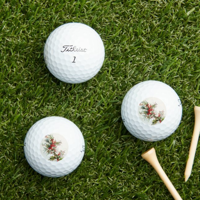 Pelotas De Golf HollyBerries 004 (Césped in situ)