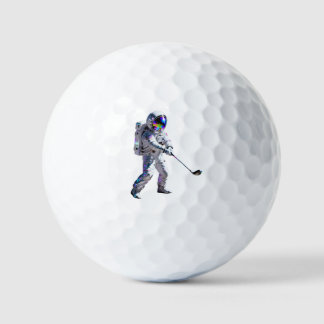 Pelotas De Golf Holographic Astronaut Space Golfer Custom GolfBall