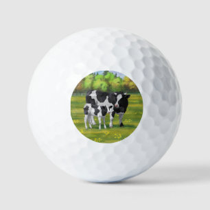Pelotas De Golf Holstein Cow & Cute Calf Golf Balls