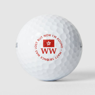 Pelotas De Golf HONG KONG Monograma personalizado cristiano perdid