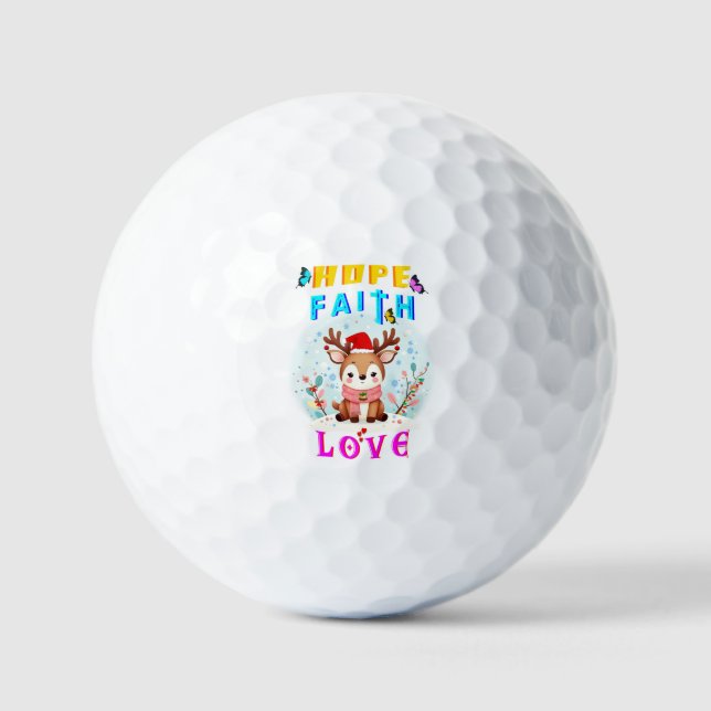 Pelotas De Golf Hope Faith Love (Anverso)
