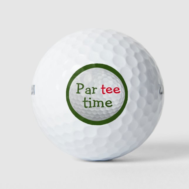 Pelotas De Golf Hora de Par Tee Divertida (Anverso)