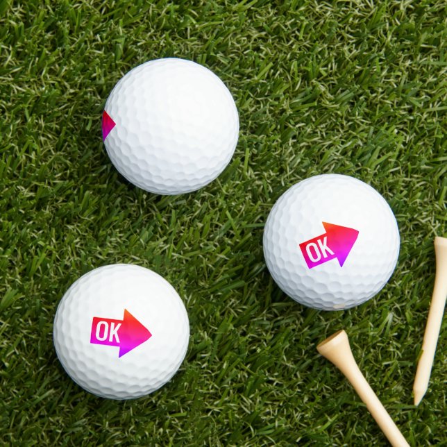 Pelotas De Golf Hot Pink Impact Arrow (Césped in situ)