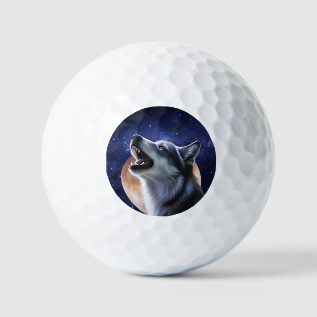 Pelotas De Golf Howling Wolf (Anverso)