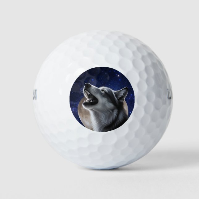Pelotas De Golf Howling Wolf (Anverso)